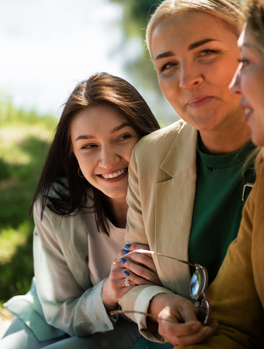 Relaxed Parent with Happy Teen